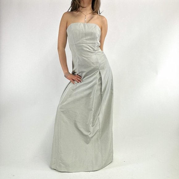 Vintage 90s EXPRESS  BRAND nylon Prom Dress - Picture 8 of 8